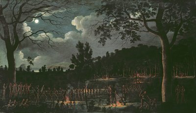 Corroboree in Newcastle, ca. 1818 von Joseph Lycett